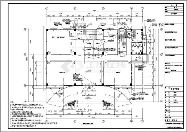 非常实用的现代风格办公楼建筑设计施工图-图二