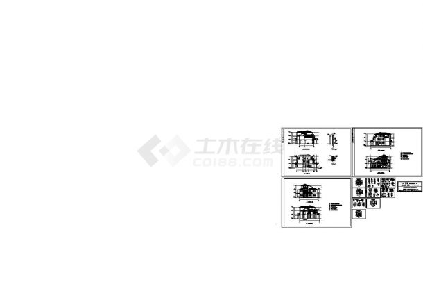【上海】某别墅全套建筑设计施工CAD图-图一