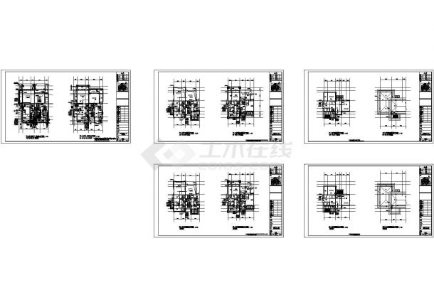[深圳]联排叠拼多户型高档住宅小区给排水设计全套CAD图纸(太阳能系统 中水系统)-图二