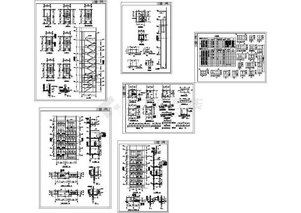 小高层住宅楼建筑设计cad施工图-图二