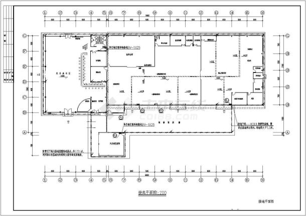汽车展厅及维修车间电气设计CAD施工图-图一