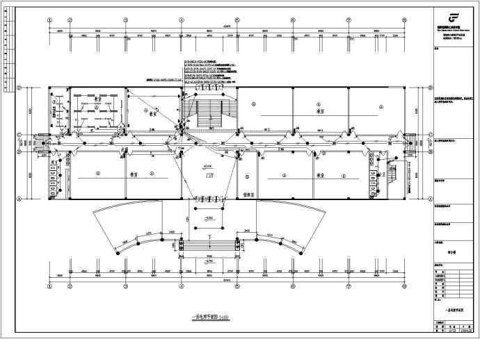 某四层教学楼电气设计CAD施工图_图1