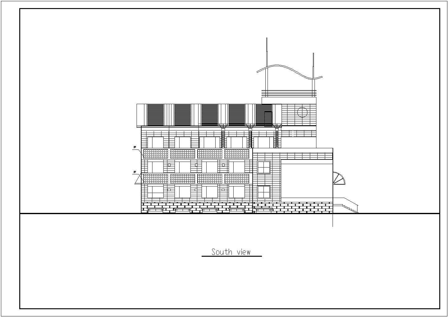 皇明别墅设计施工CAD平立面建筑图