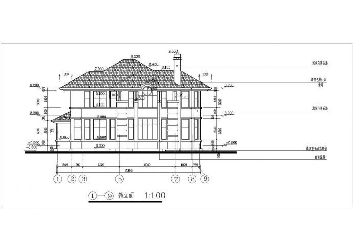 精致的别墅设计施工CAD建筑平立面图_图1