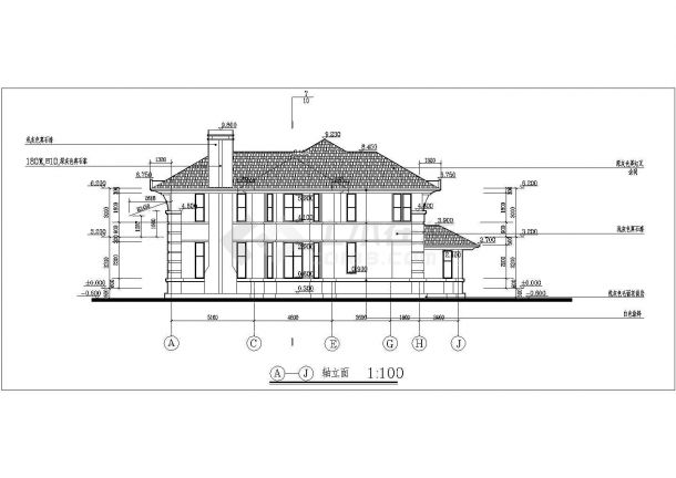 精致的别墅设计施工CAD建筑平立面图-图二