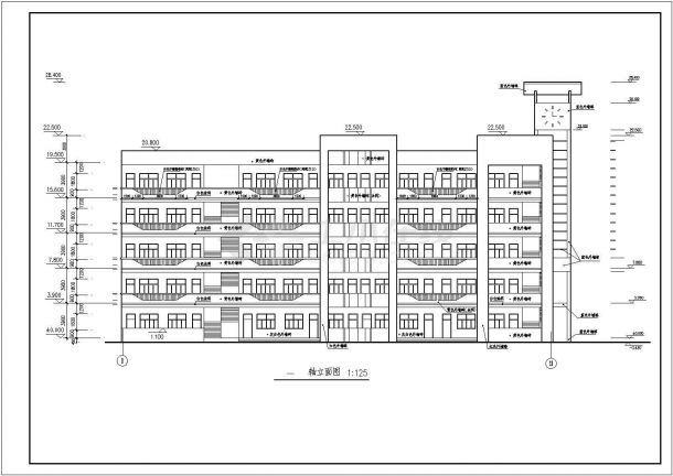 某小学综合楼cad施工图-图一