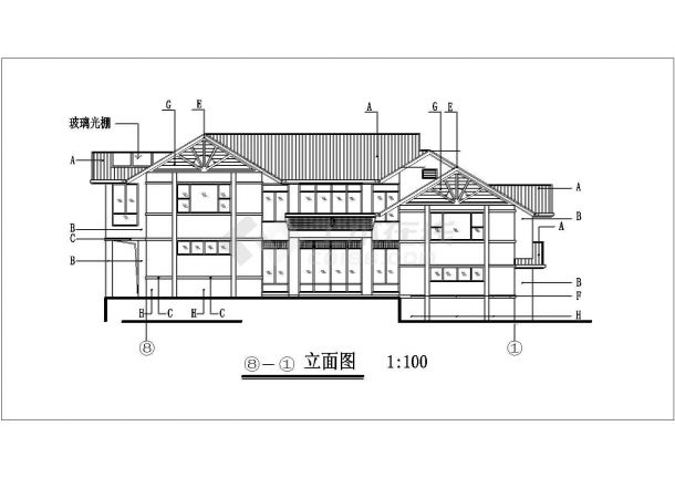某地区汤臣豪园别墅建筑设计CAD施工图-图一