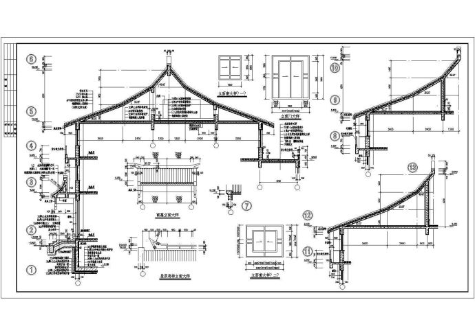 某地最受欢迎的仿古清式公建建筑图_图1