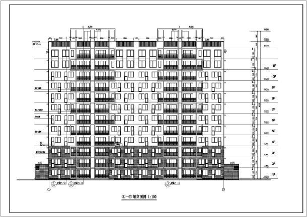 某11层住宅cad施工图-图二