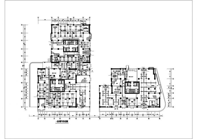 某商住公寓中央空调cad施工设计图_图1