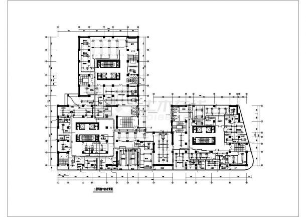 某商住公寓中央空调cad施工设计图-图二
