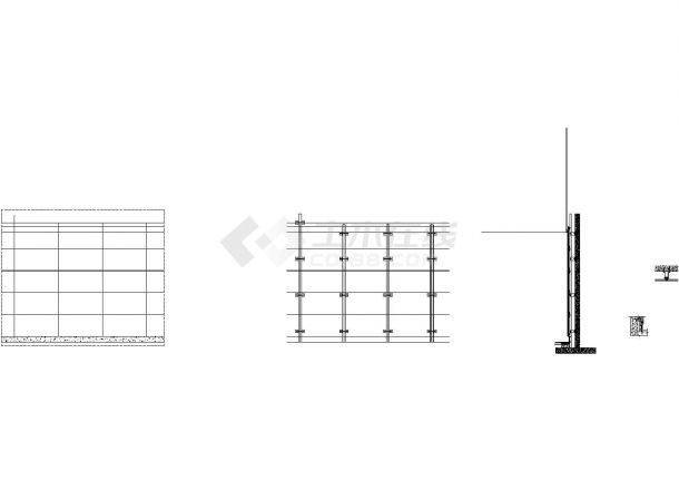 墙体干挂铝板详细cad节点详图-图一