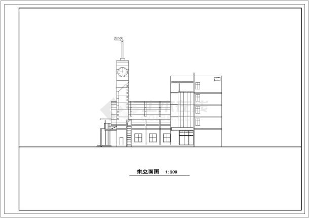 某多层汽车站建筑设计cad施工图纸-图二