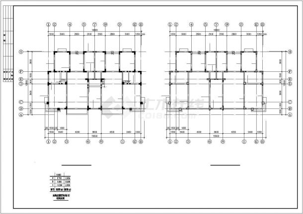 三层住宅楼结构设计图纸（共8张）-图二
