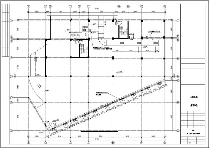 某高层地下车库通风及排烟系统设计cad平面施工图纸_图1