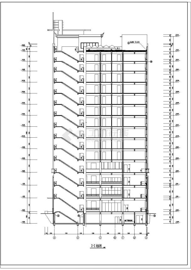 某高层住宅的全套CAD设计建筑的完整图纸-图二