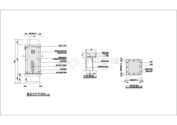 商场收银台建筑设计方案全套CAD图纸-图二