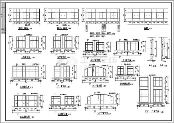 宾馆建筑设计方案及施工CAD平面图-图二