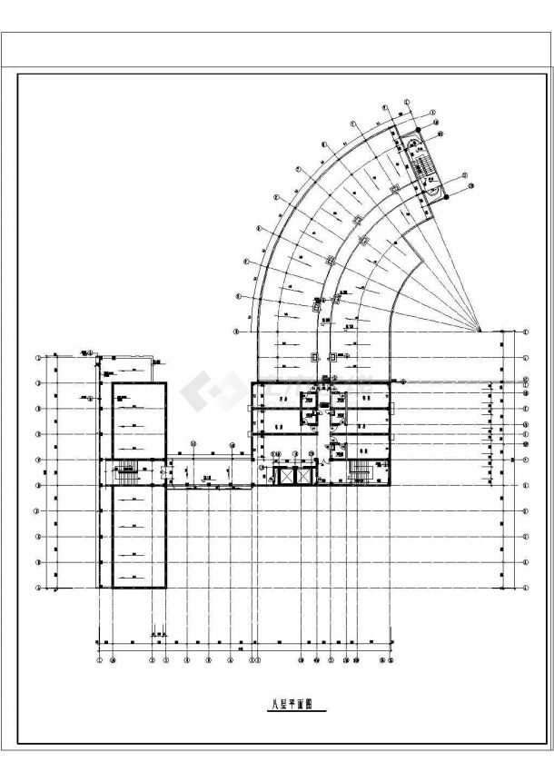 八层酒店建筑全套施工设计方案全套CAD图纸-图二