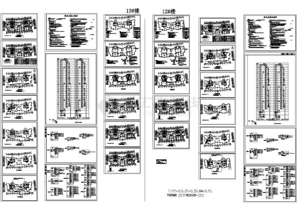 高层住宅楼电气图cad图纸-图一