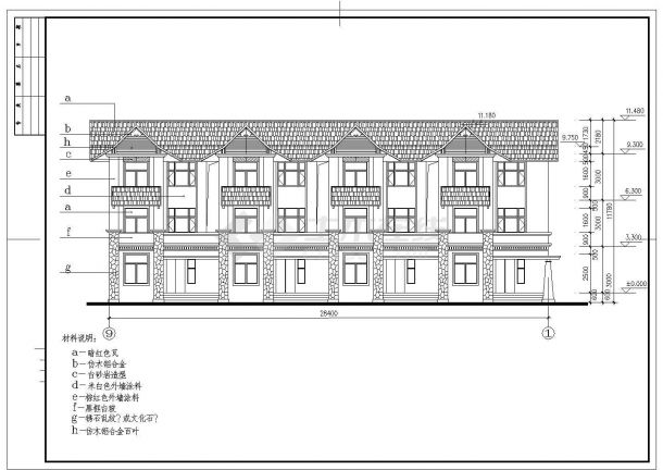 多层住宅楼建筑设计方案全套CAD图纸-图二