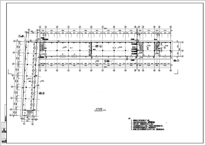 大学宿舍全套施工设计方案CAD平面图_图1