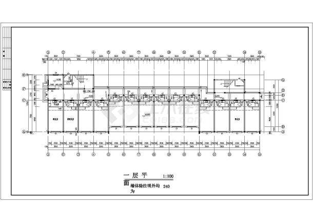 大学学生宿舍建筑施工设计方案全套CAD图纸-图二