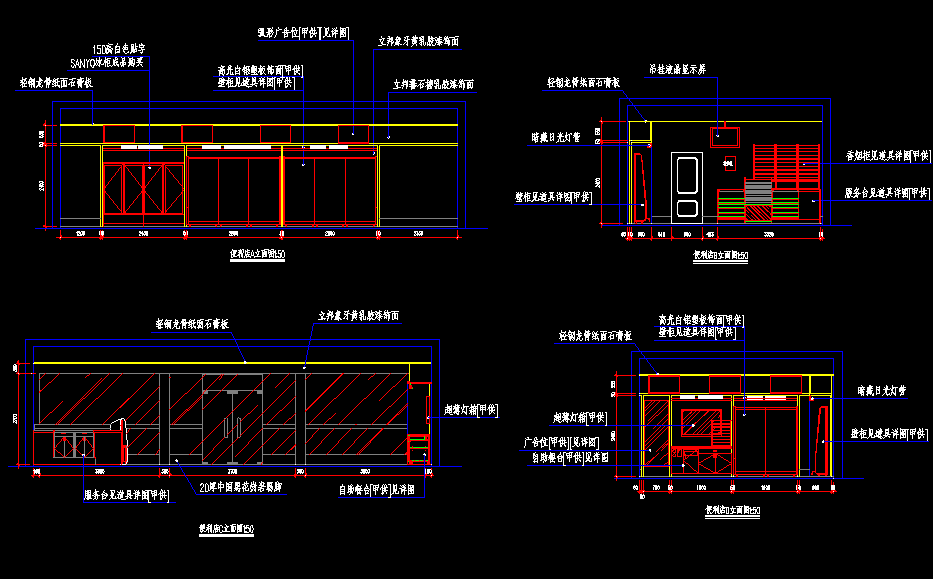 某地加油站形象改造设计CAD施工图
