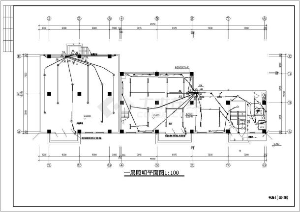 库房兼办公楼全套电气设计施工CAD图-图二