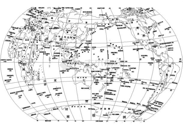 世界地图CAD中文版-图一