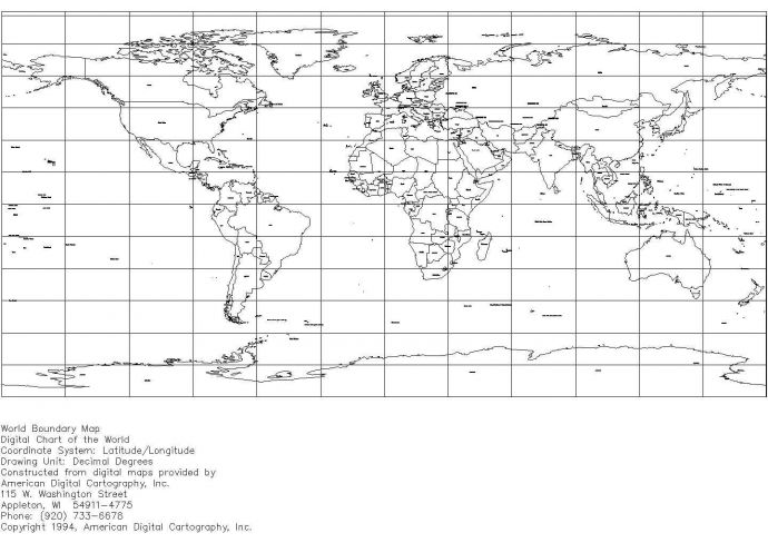世界地图CAD英文版_图1