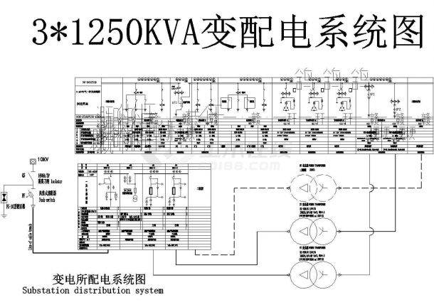 3X1250KVA配电系统图-图一