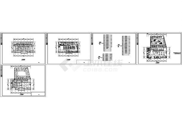 某茶楼照明电气布线设计cad图，共五张-图一