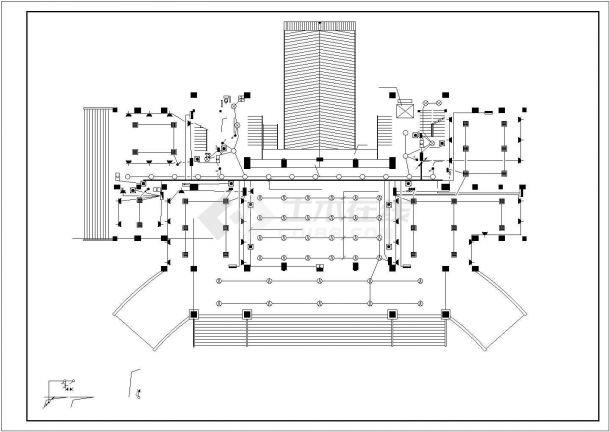 某办公大楼电气详细cad设计施工图纸-图二