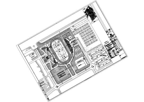 南邮体育馆建筑设计全套施工图-图二