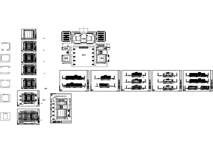 某市政广场体育中心建筑设计施工图，共14张图纸_图1