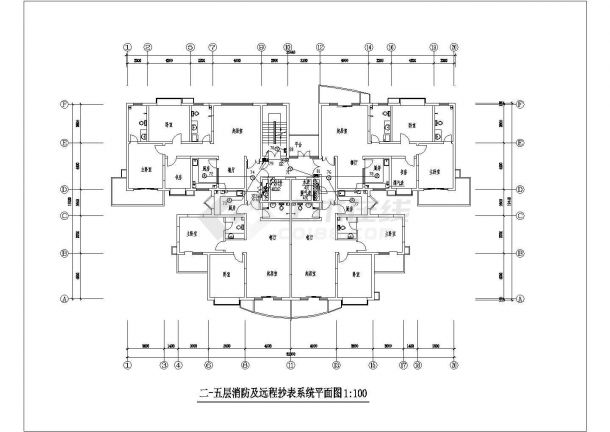 某十七层机房电气消防CAD施工图-图一