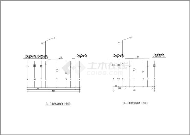 室外综合管线全套电气设计施工CAD图-图二