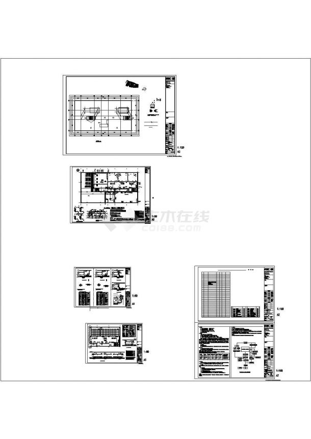 海南乐东地下室消防泵房水设计施工图-图二