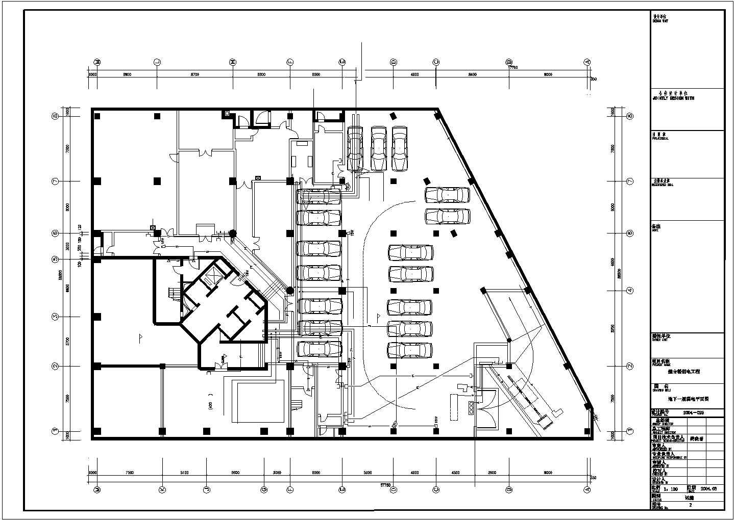 多层办公楼全套电气设计施工CAD图纸