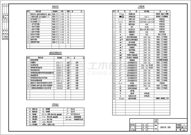 某厂办公楼全套电气设计施工CAD图-图一