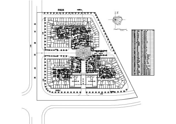 庭香园环境园林景观设计建筑施工cad图，共二十三张-图一
