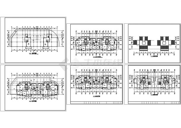 温州住宅小区平面设计建筑施工cad图，共二十张-图一