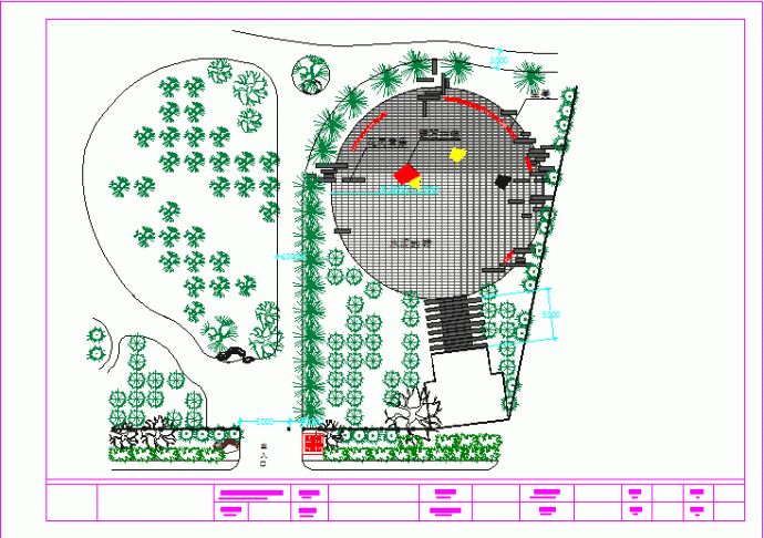 某地国家森林公园入口景观园林CAD设计施工图_图1