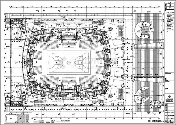 某体育场电气设计施工CAD方案图-图二