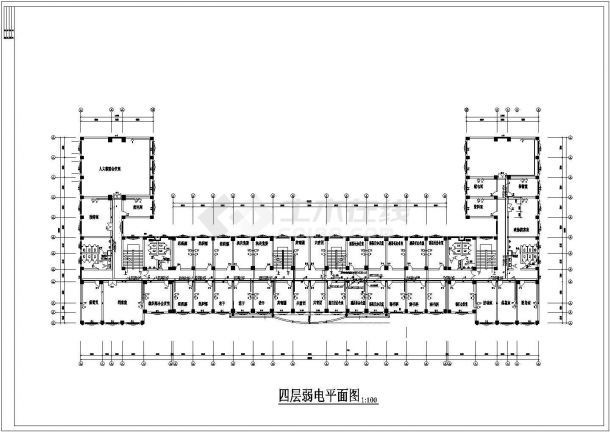 某地区办公楼弱电设计施工总套图纸-图一