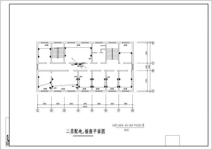 某地区小型办公楼电气设计CAD图_图1