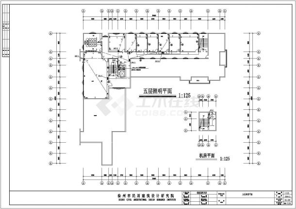 某地区侦察指挥用房综合楼电气设计CAD图-图二
