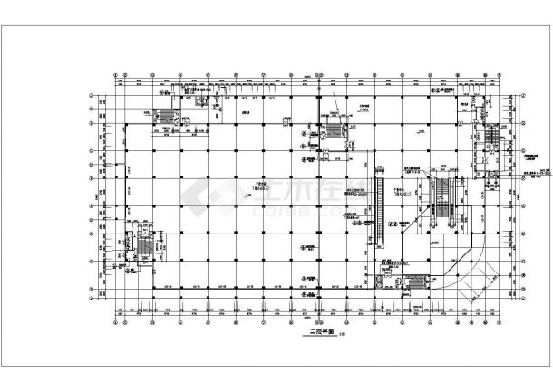 商业大厦建筑施工及设计方案全套CAD图纸-图一