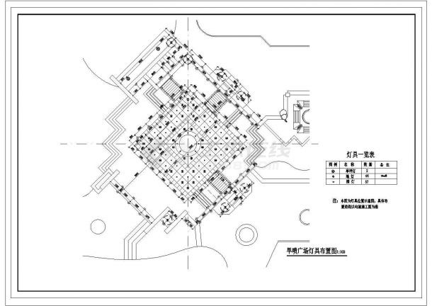 某地小广场园林景观施工图2（共计5张）-图二
